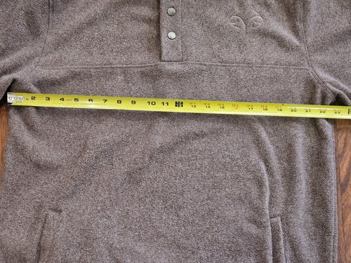 Giacca maglione Real Tree uomo XLarge marrone mimetico logo 1/4 snap tasche pile - Foto 10 di 17