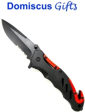 8" NEW! FALCON Sport Red Black POCKET KNIFE Safety Folding Knives KS1015RD