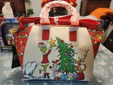 Loungefly Dr. Seuss How The Grinch Stole Christmas! Trio Tree Satchel Bag NWT 🎄
