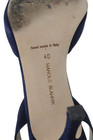 Manolo Blahnik Womens Suede Pointed Toe Slingbacks Pumps Navy Blue Size 40 10 — photo 5