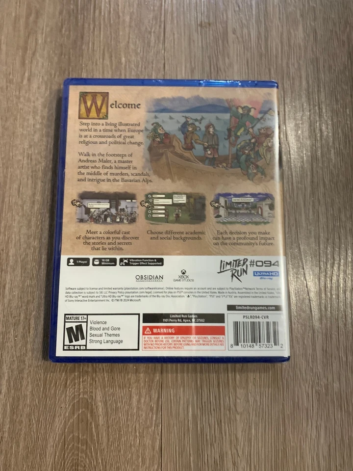 Pentiment PS5 Sony PlayStation 5 Limited Run #94 New Sealed - Image 2 of 3