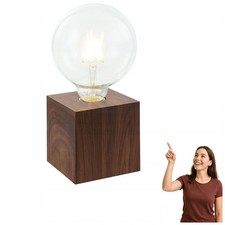 Lampada da tavolo effetto legno E27 40w