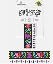 Paper House Productions Karambee Joyful Hearts Set of 2 Foil Accent Washi Tape R