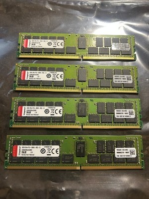 LOT OF 4 | 128GB TOTAL | Kingston 32GB PC4-21300 (DDR4-2666) RAM (KSM26RD4)