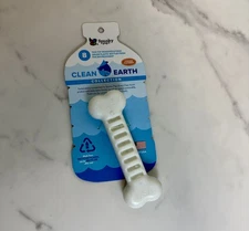 Clean Earth Bone Hard Chew Dog Toy Chicken Flavor 100% Sustainable USA Made