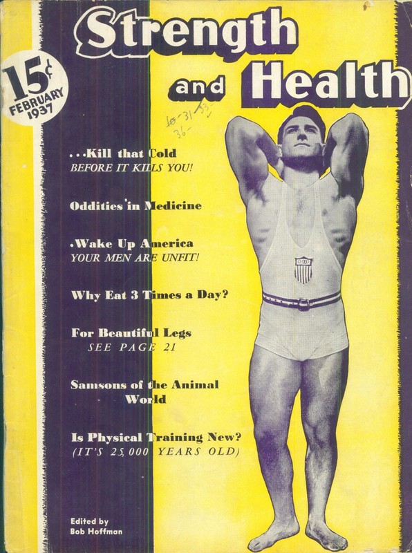 STRENGTH & HEALTH FEB 1937 GREAT BODYBUILDING MAGAZINE -  RARE