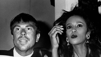 Designer Theirry Mugler and model Iman attends The Love Ball - 1989 Old Photo