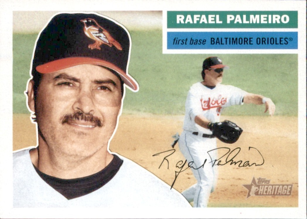 2005 Topps Heritage - Rafael Palmeiro Baltimore Orioles Card #303