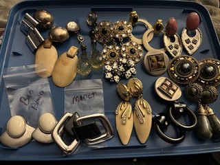 Vintage Clip On Earring Lot All Wearable