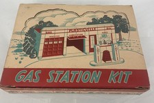 Vintage 1951 Plasticville Gas Station Kit GO-2 O Scale Original Box