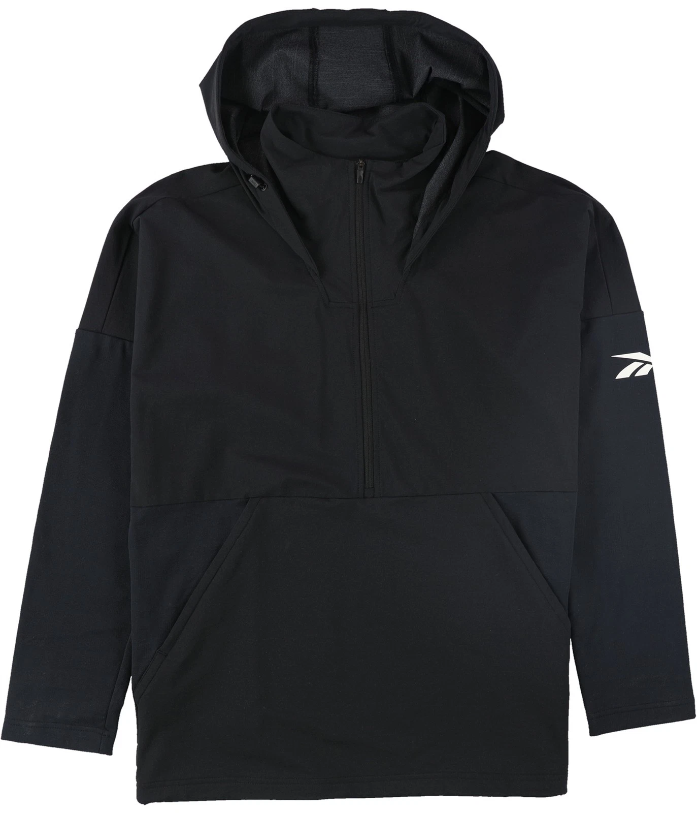 Reebok Mens Woven 1/2 Zip Hoodie Sweatshirt, Black, Medium
Opens in a new window or tab