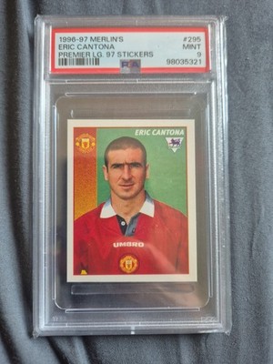 Eric Cantona Premier League 97 Merlin #295 PSA 9 Mint Manchester Utd POP 2