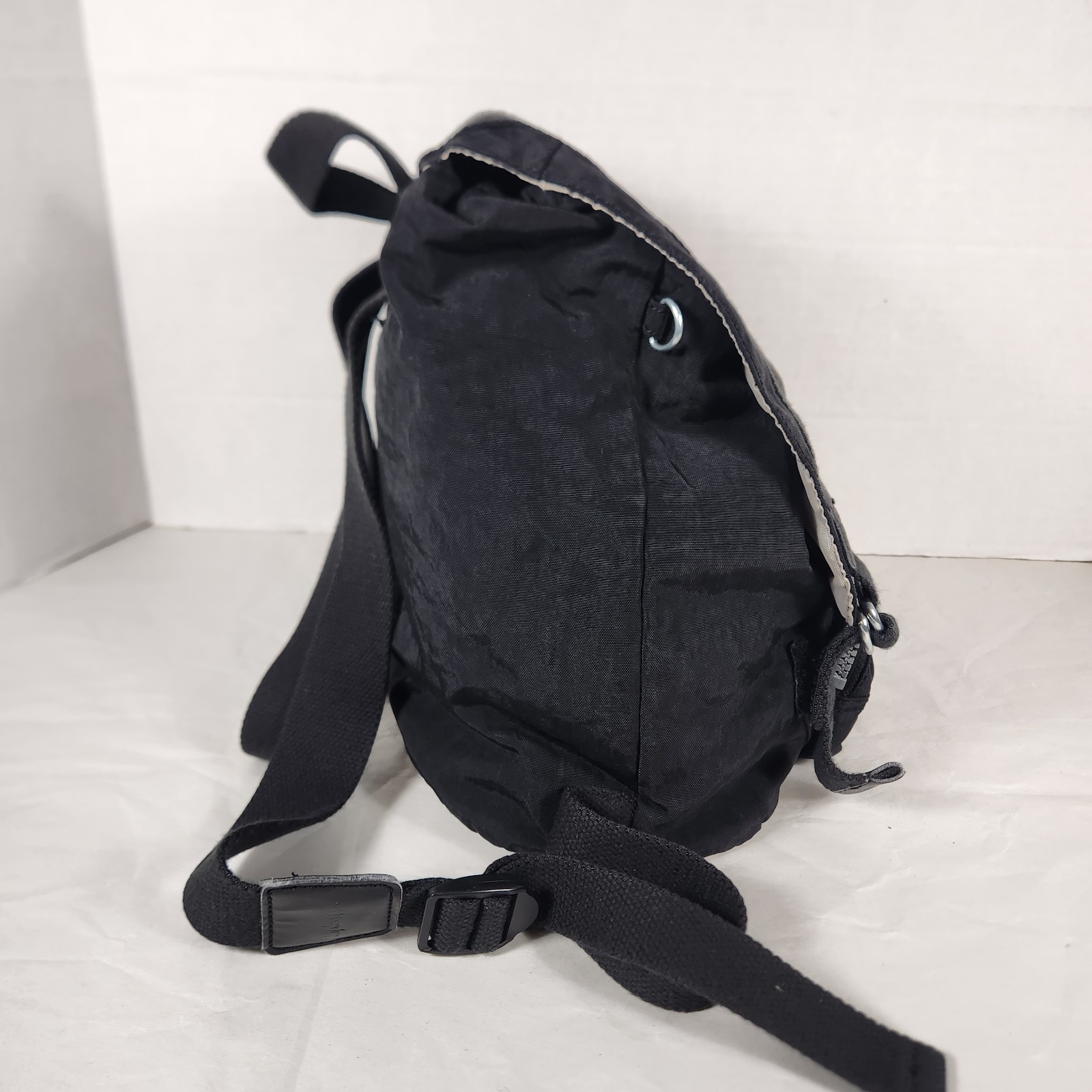 Kipling Small Black Nylon Backpack W/ Drawstrings… - image 3