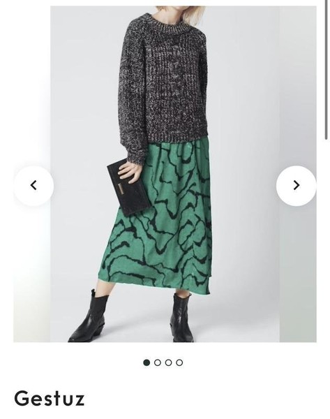 Women Gestuz Skirt Green Viscose 36