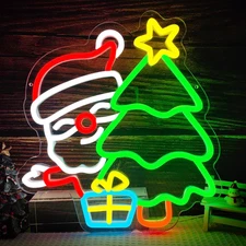 Santa Neon Sign Christmas Neon Sign Dimmable Christmas Tree Neon Sign Christmas