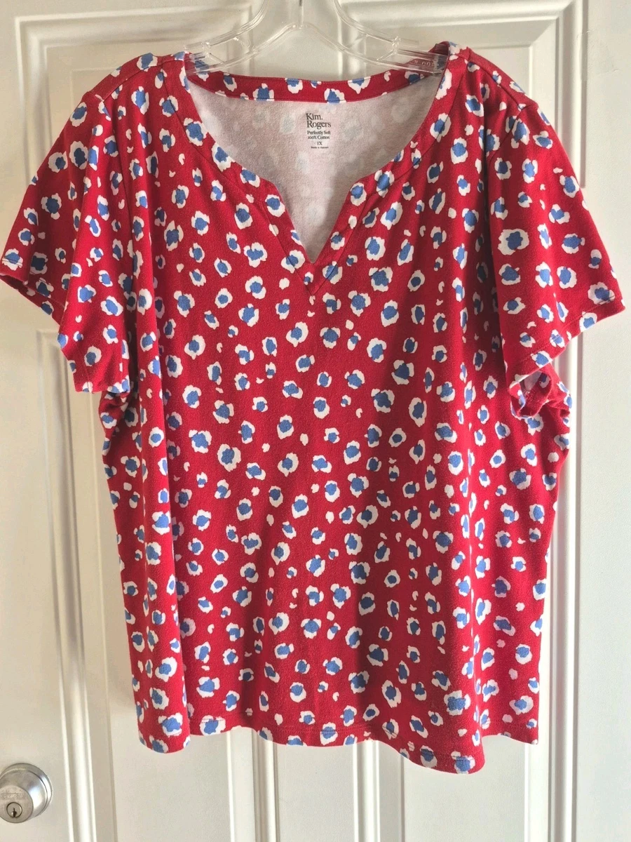 Chemise Femme Kim Roger Noire Et Grise à Motifs Avec Perles - Manches 3/4 - Taille XL - Occasion Très Bon état