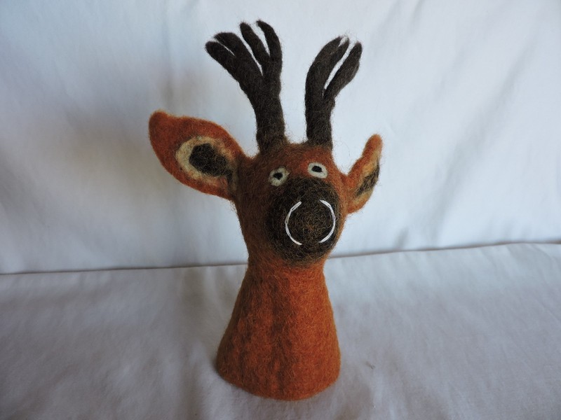 Hand Made Felt Reindeer from Iceland
