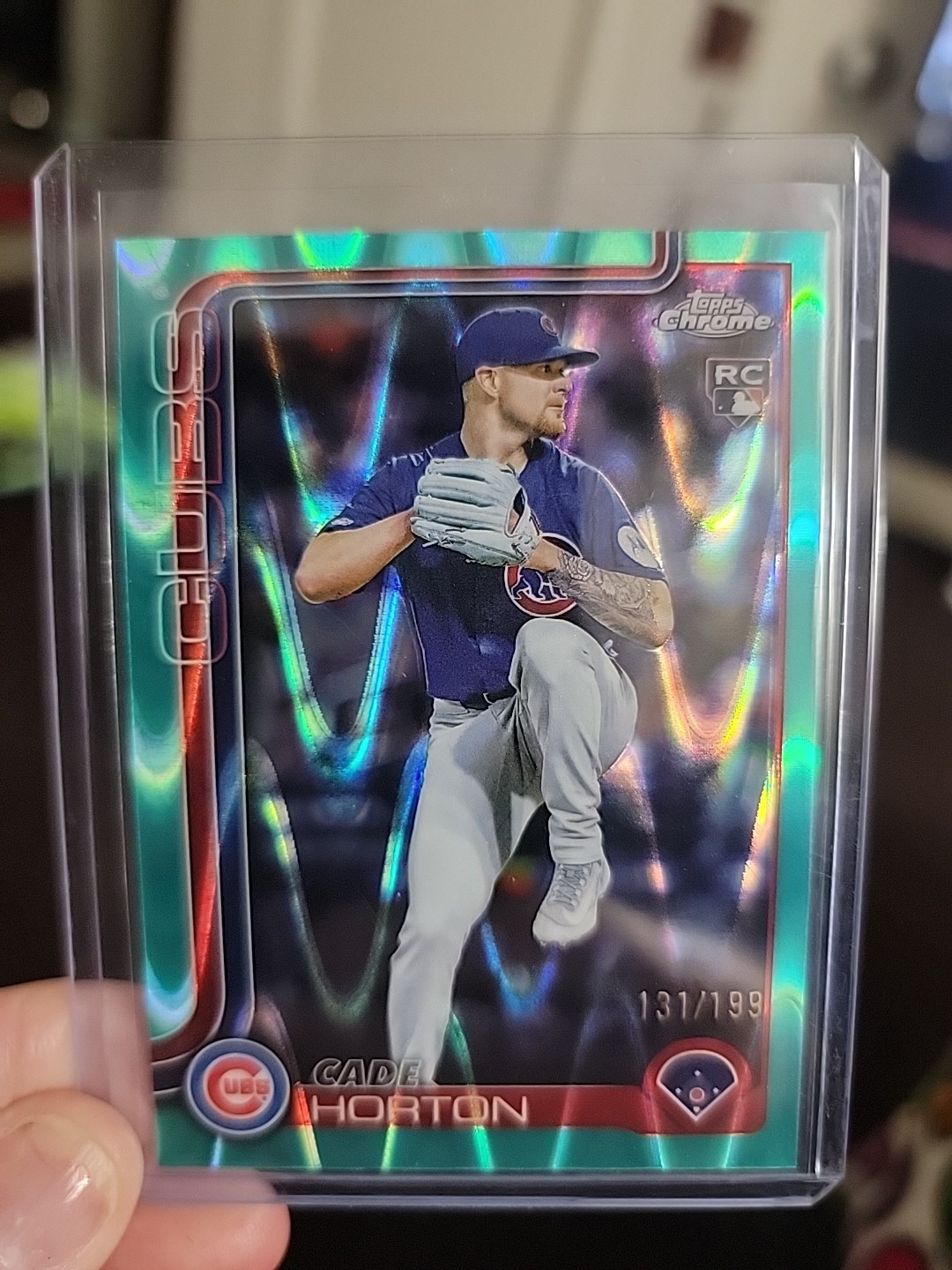 2025 Topps Chrome Update Series - Cade Horton #USC63 Aqua Raywave Refractor /199