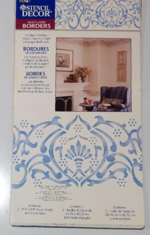 2-part Stencil for Regency-style Border (26713) by Plaid in perfect condition