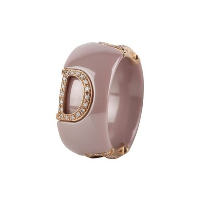 Damiani Ring Rotgold Diamant Keramik Diakon 51 Größe 37280 156955215 [U]
