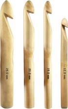 Large Crochet Hook Set Sizes 12-25mm Wooden
