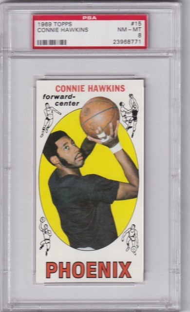 1969-70 Topps Basketball, #15 Connie Hawkins, PSA-8