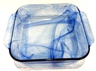 Vintage Pyrex Watercolor Collection Blue Lagoon Swirl Casserole Dish 8.5 "