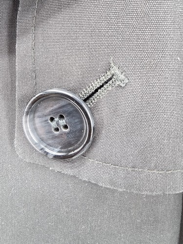 Vtg London Fog Mens Trench Coat 40R Thinsulate Liner Dark Grey Double Breasted - Afbeelding 4 van 17