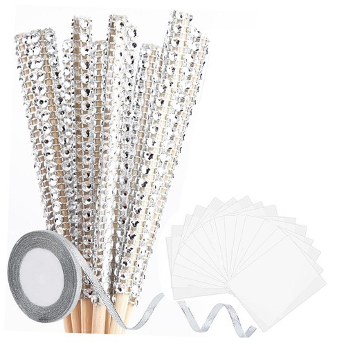 24 Pieces Sparkling Candy Fruit Sticks with Bags Ribbon Wooden Skewers for - Picture 13 of 13