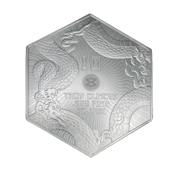 Elemetal 2024 - Year of the Dragon - 10 oz .999 Fine Silver