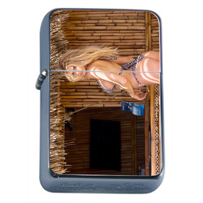Cabo San Lucas Pin Up Girls D2 Flip Top Oil Lighter Wind Resistant Flame 