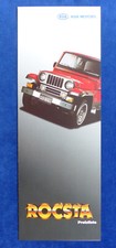 Asia Motors Kia Rocsta DX Softtop - Preisliste - Prospekt Brochure 04.1994