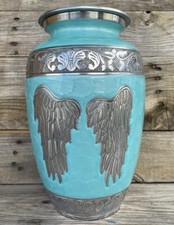 Handcrafted Angel Wings Cremation Urn for Ashes Large With Velvet Bag