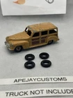 4 tires for Vintage Dinky Toys Ford Woody Wagon Estate Car 27F Tan