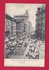 NEW YORK   BROADWAY, LOOKING NORTH FROM POST ...