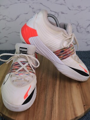 Puma Fusion Nitro Spectra Basketball Mens US Sz 8 White Sneakers Athletic Shoes