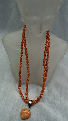 Beautiful Jay King DTR mine Sterling 925 find sponge  coral 2 strands necklace