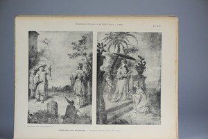 Antique ca1900 Print Chinese Art PL-90-91 Painting Maciet Museum China Qing