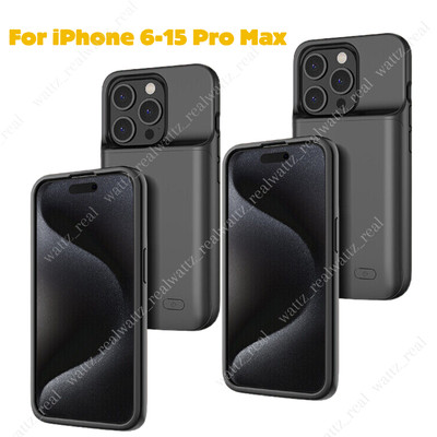 6800mAH Battery Charger Case Power Bank Cover For iPhone 11 12 13 14 15 XS XR 8