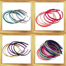 Haarreif 10 mm breit Satin Farbwahl Frisur Ha...