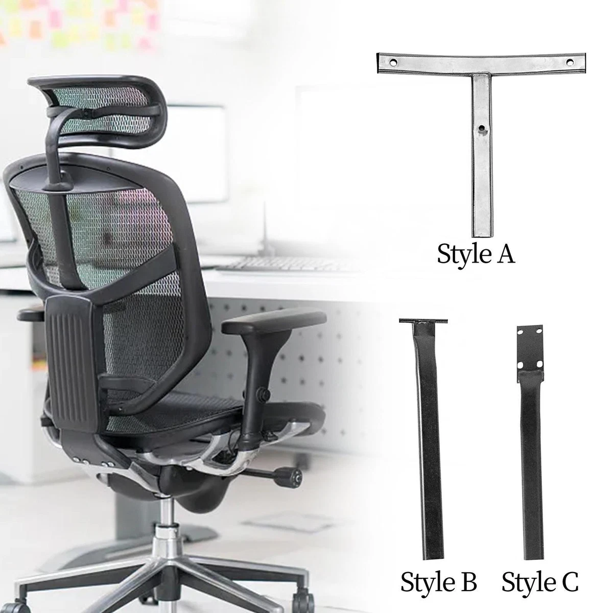 Swivel Chair Back Support Rod Metal for Gaming Chairs eBay