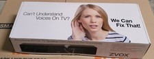 Zvox Audio Accuvoice Tv Speaker Soundbar Av155 Black 6-level Dialogue Boost New