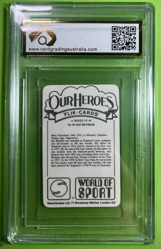 1979 Venorlandus World of Sport Flik (ICC HOF) Ian Botham #34 (CGA 8.5- NM/MT+) - 第 2/2 張圖片