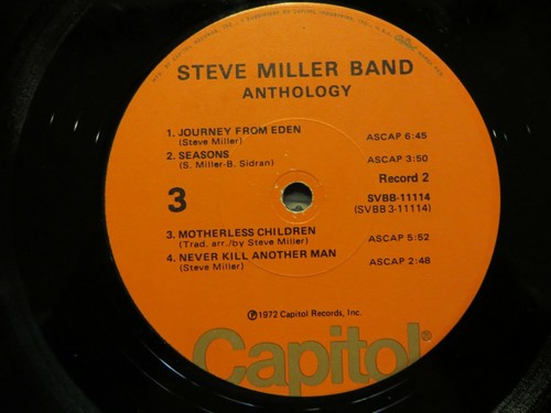 Steve Miller Band – Anthology - 1975 - Capitol SVBB-11114 Vinyl 2xLP G+/F!!! - Picture 6 of 9