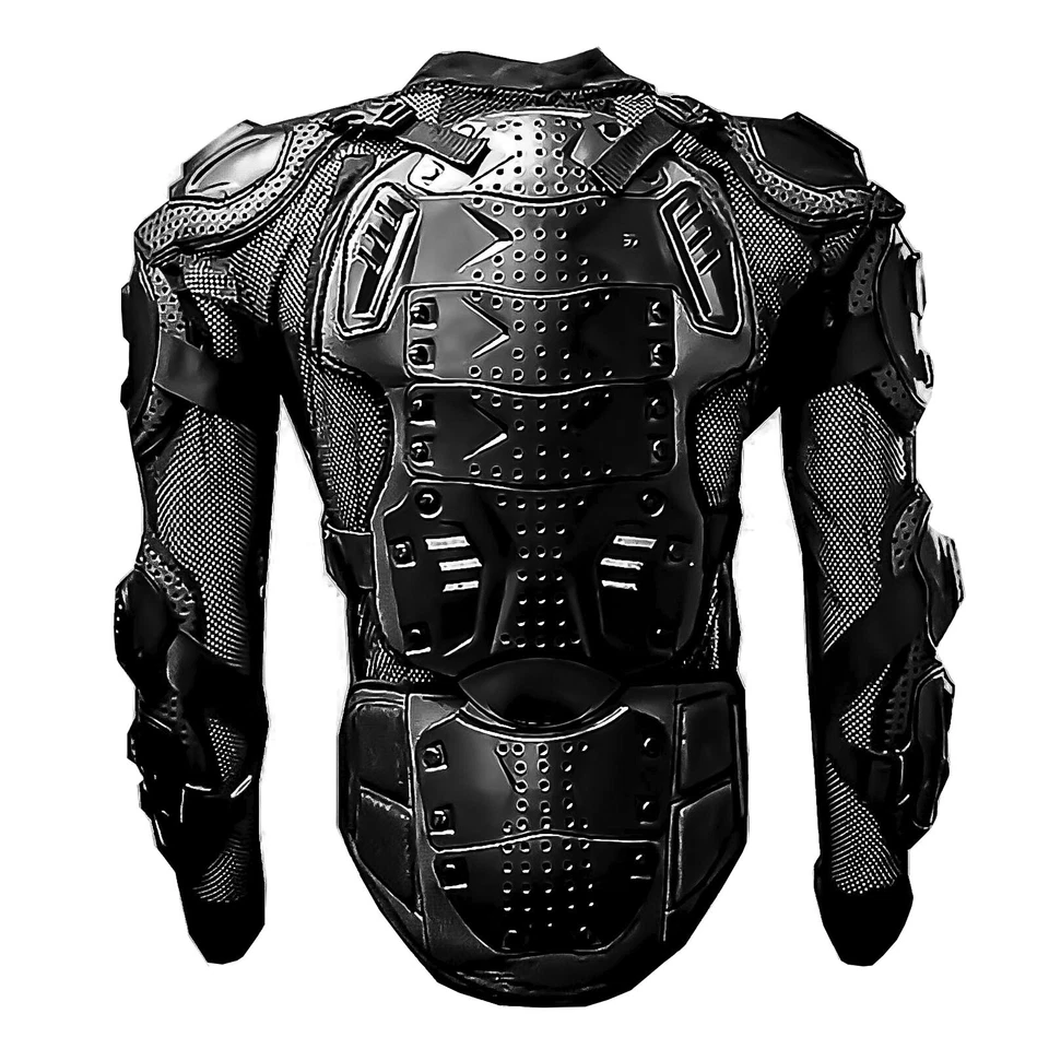 CE PROTETOR DE BICICLETA MOTOCROSS PROTETOR DE CORPO ADULTO PRETO CERTIFICADO CE - Imagem 2 de 4