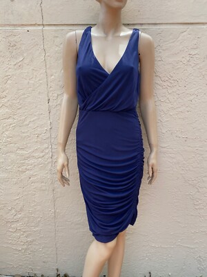 halston heritage ruched dress HALSTON HERITAGE GORGEOUS SEXY RUCHED DRESS SZ S