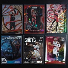 DAMIAN LILLARD x 6 NBA Basketball Card Lot - Optic Revolution Prizm Ascension