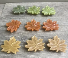 9 FLOATING MAPLE LEAF CANDLES MULTICOLOR HERMITAGE FARMS LUMI-LITE CANDLE CO