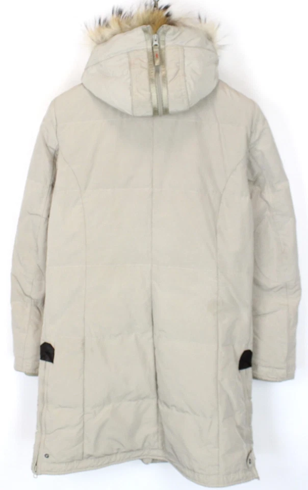 Milestone Gilian Jacke Damen It 44 Gepolstert Abnehmbare Kapuze Waschbär Pelz - Bild 2 von 4