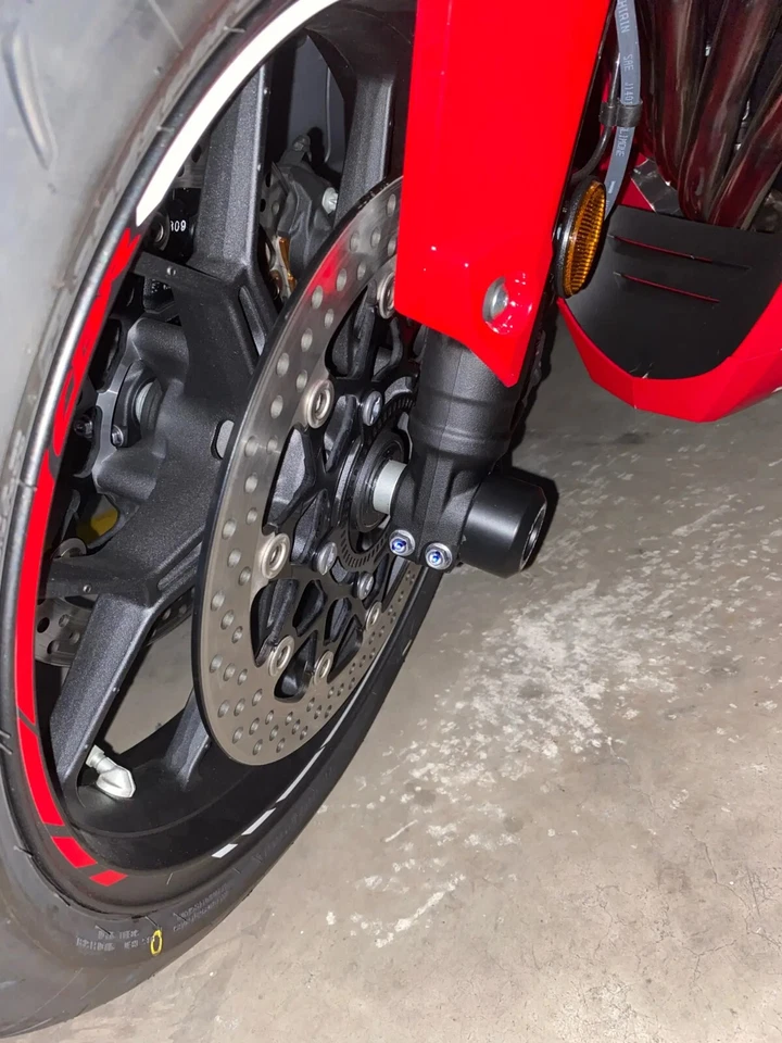 Protector antichoque deslizante del eje del husillo de la horquilla delantera para HONDA CB650R 2019-2025 Foto 2 de 4